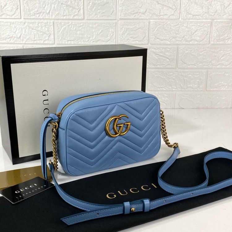 GUCCİ MARMONT MESSENGER BAG BEBE MAVİSİ